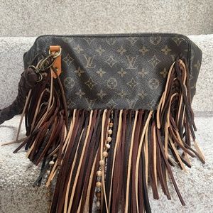 Vintage Boho Authentic Louis Vuitton. Amalfi Style Multi color Fringe